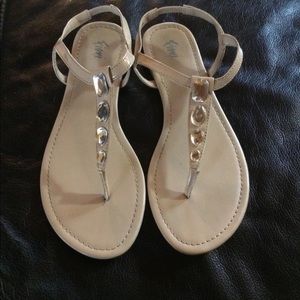 Beige Bling Sandals